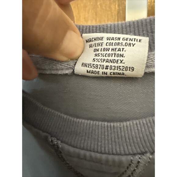 Lil Bipsy Greyblue Oversized Sweatshirt Sz XL Faded Look - Picture 6 of 6